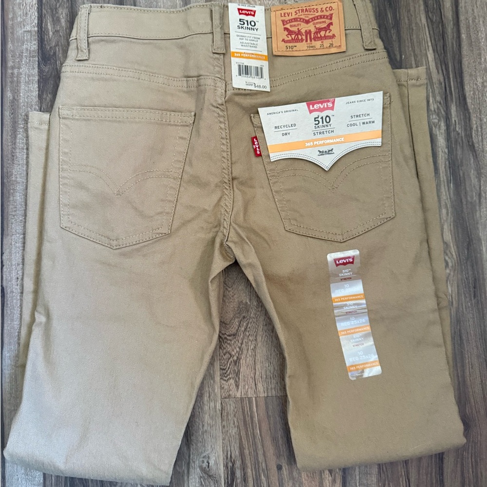 Boys Levi's 510 Khaki Pants - Picture 3 of 3